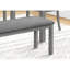 Banc rembourré gris de 42 po pour la salle à manger - transitionnel, structure en bois massif, rembourrage en mousse épaisse
