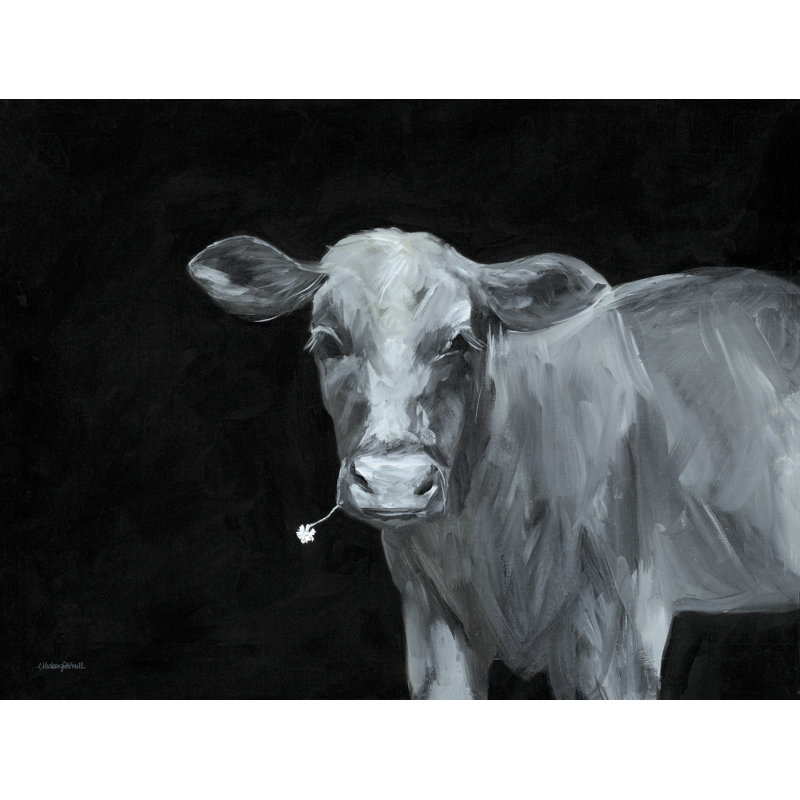 «Chalkboard Cow on Canvas» par Mackenzie Kissell, reproduction, H 12 po x l 18 po x P 1,25 po