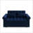 Loveseats Sofa Bed With Pull-Out Bed,Adjsutable Back-Blue