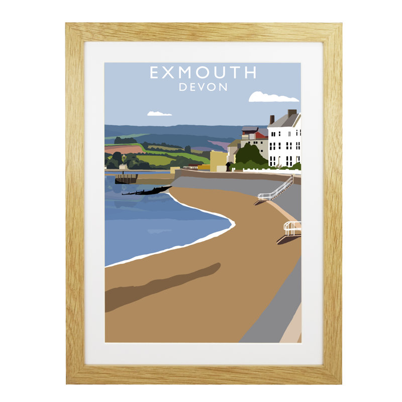 Exmouth 2 by Richard O'Neil - Print, Oak Wood Frame, 43.5 cm H x 33.5 cm W x 2.2 cm D