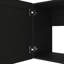 Zurich Cabinet Set, Two Shelves Black