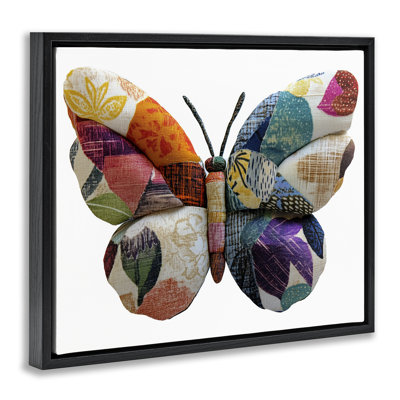 Butterfly Patchwork Wings Floating Frame, design by Annabelle Hall