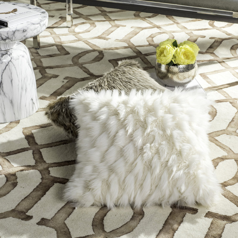 Feather Reversible Throw Pillow