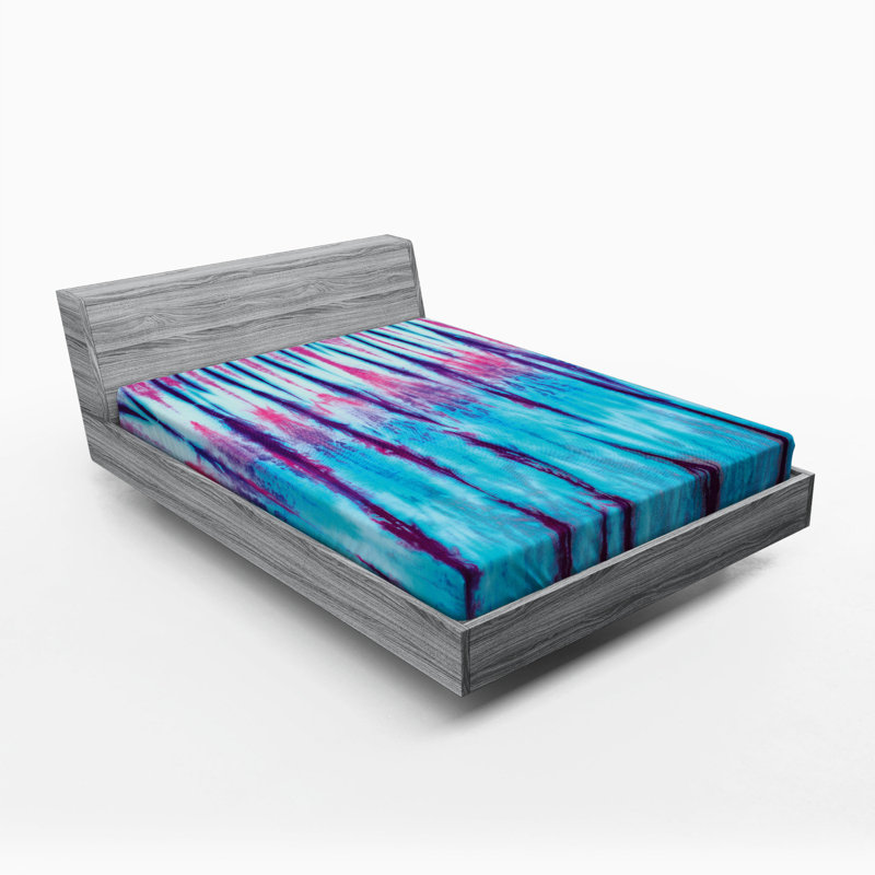 Microfiber Abstract Fitted Sheet, Full Fitted Sheet