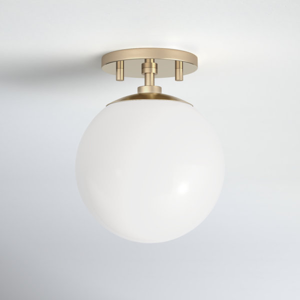 AllModern Luna Glass Semi Flush Mount & Reviews | Wayfair