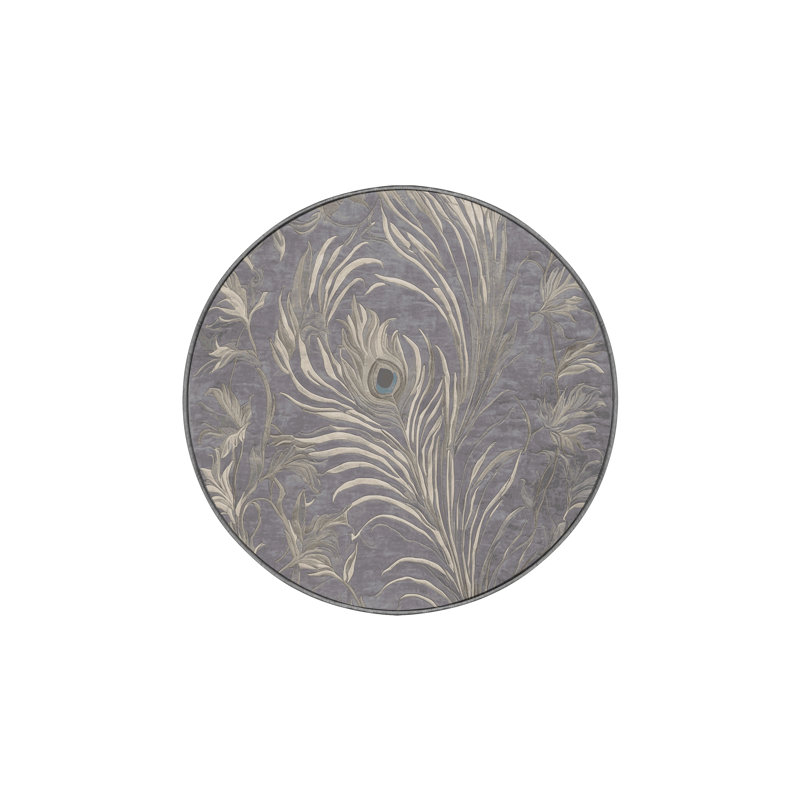 Machine Washable Pink Area Rug, Round 3'