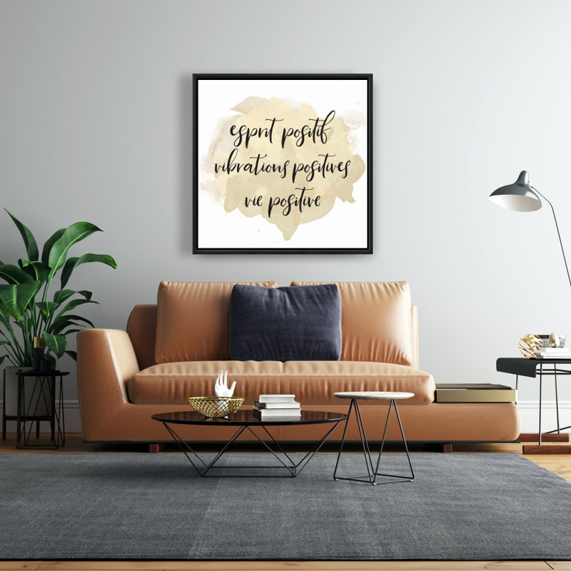 Esprit Positif Vibulations Positives ..., reproduction sur toile, H 24 po x l 24 po