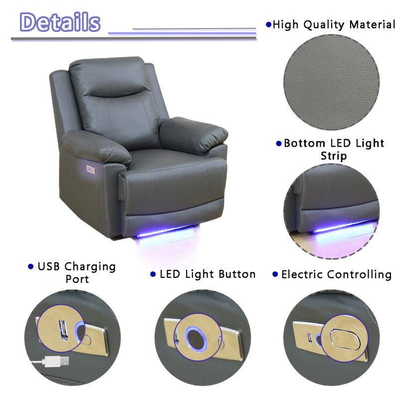 Faux Leather Power Recliner