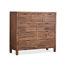 Armoire d'appoint en bois manufacturé brun massif