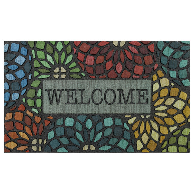 Red Barrel Studio Rumford Welcome Floret Doormat