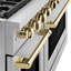 ZLINE 48 in. 8 Burner Double Oven Gas Range in Stainless Steel and Champagne Bronze Accents-1795716887-1795716889