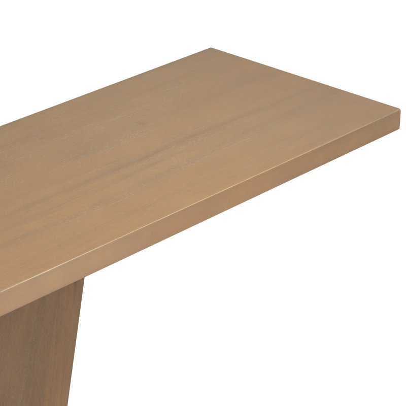 Console Mirod avec placage en bois naturel, base en V pour une polyvalence classique, parfaite pour exposer vos articles préférés, assemblage facile