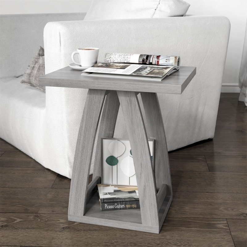 19.69'' End Table,Small Side Table for Living Room,Bedroom,Nightstand, Gray