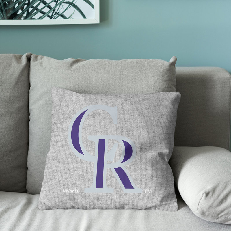 Colorado Rockies MLB Primary Sweatshirt PIllow 16 Inches