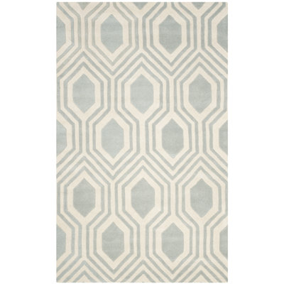 Deedie Hand Tufted Wool Geometric Rug