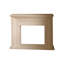 Foyer autoportant en bois massif beige-1830499163