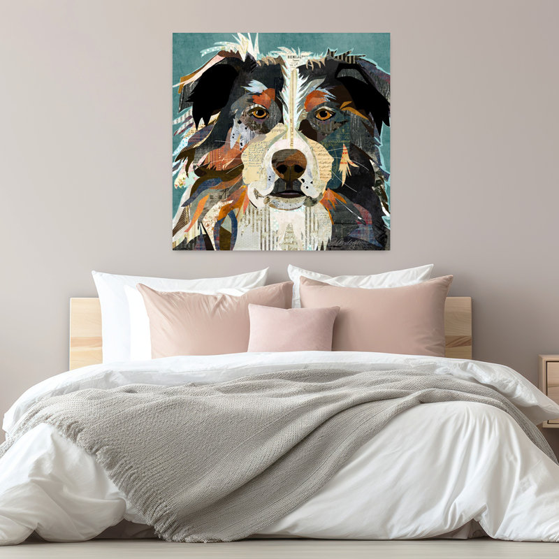 Art contemporain aussi pour chien, H 32 po x l 32 po