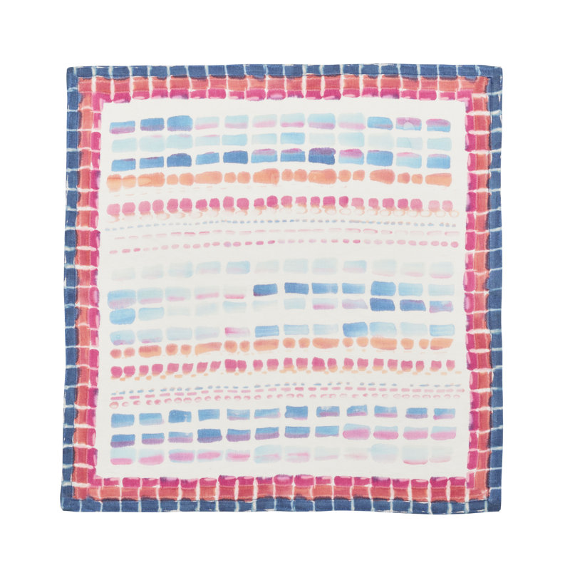 Kaleidoscope Napkin in Blue/Orange/Red