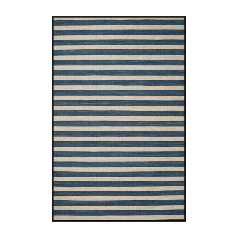 Tapis gris à rayures horizontales lavable à la machine, Rectangle 2 pi x 3 pi