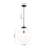1-light Ribbed Glass Single Pendant-1277257770