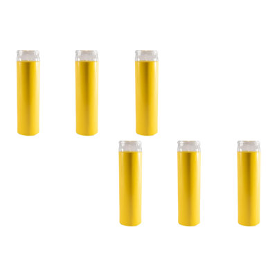 Haight Unscented Tall Glass Candle Yellow - Set Of 6