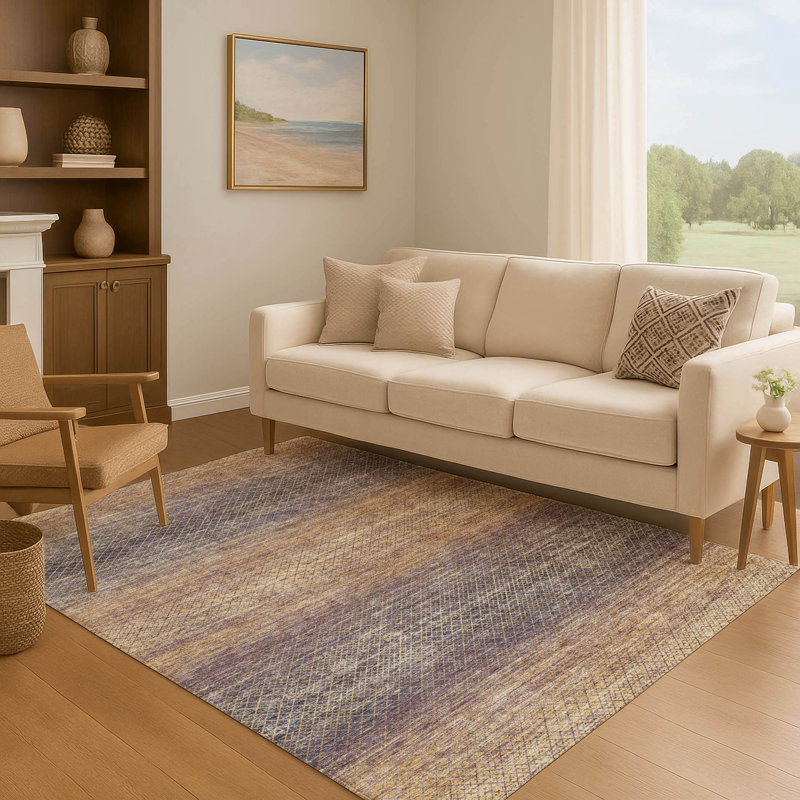 Premium Machine Washable Ariel Geometric Rug, Rectangle 10' x 14'