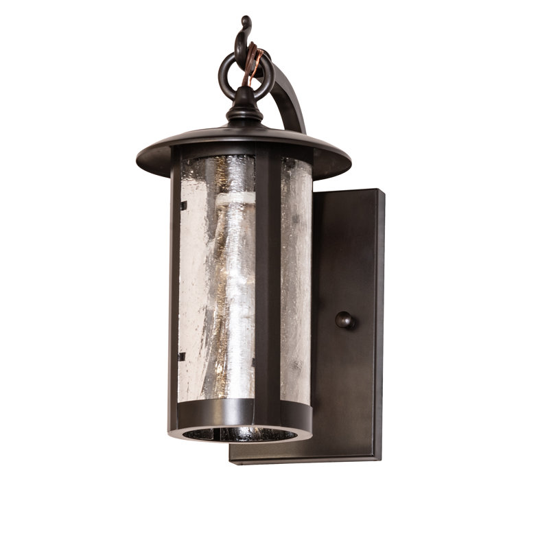 8" Wide Fulton Wall Sconce, 12" H x 6" W x 10" D, Craftsman Brown