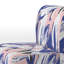 Fauteuil de chambre d'appoint en velours rose et bleu