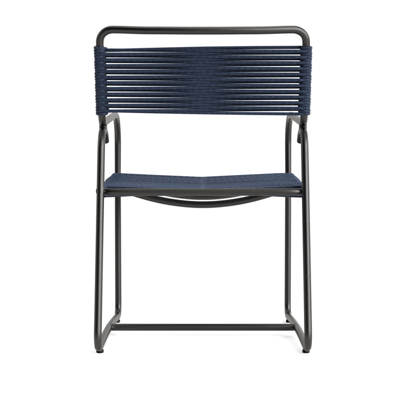Walter Lamb Outdoor Armchair, Textured Pewter/Marine