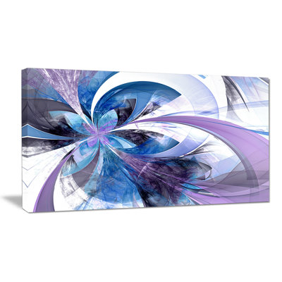 " Symmetrical Fractal Flower In Blue "