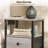 23.4"H Night Stand with Charging Station, Bedside Tables with 2 Non-Woven Drawers, Side Table for Dorm Room, End Table Bedroom for Small Spaces-105763209-138776782