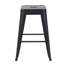 24 tabourets de bar sans dossier en métal de 24 po de hauteur de comptoir, non empilables, détachables et faciles à assembler, noir mat pour îlot de cuisine, bar, salle à manger, métal imperméable, structure, capacité de charge élevée