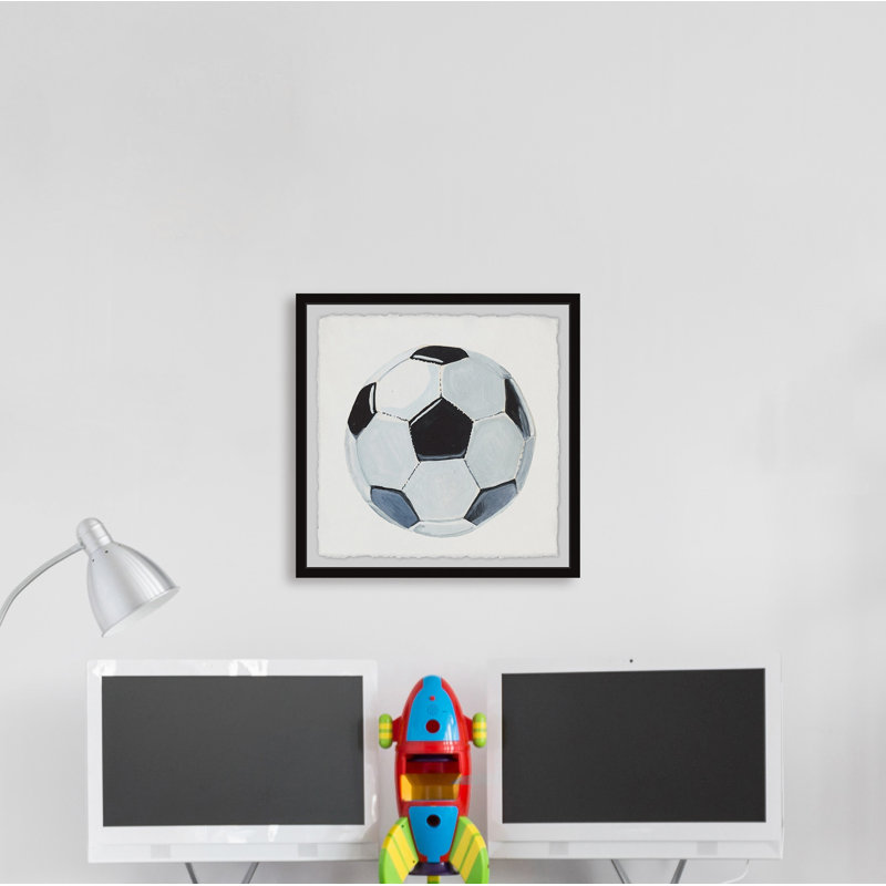 Fuchsia Catherine Soccer Ball 1 Piece Single Picture Frame Painting, 41cm H x 41cm W