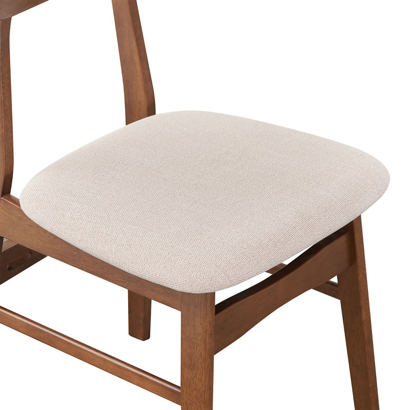 Ensemble de salle à manger en bois avec table rectangulaire et chaises Caveney, 5 pièces: table, 4 chaises, Naturel