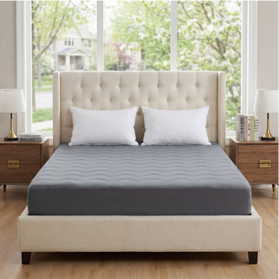 Cooling Mattress Pad for Hot Sleepers Twin XL, Waterproof  TriSupport 3D Tech Balanced Support & Breathable Noiseless Washable Bed Mattress Topper Cover,  8"-21" Deep Pocket Dark Grey, Twin XL Size