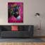 «Epic Graffiti» «Pink Burro» par Heather Gauthier, art mural sur toile, 40 po x 54 po