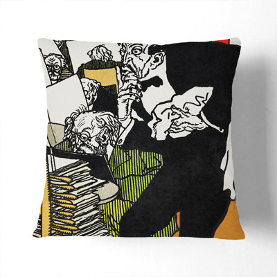 In The Reading Room Square Throw Cushion
