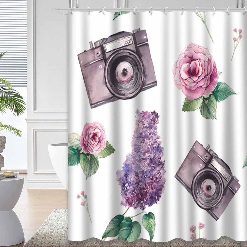 Rideau de douche vert imperméable, rideaux de douche pour la salle de bain avec 12 crochets, 72" L x 72" W