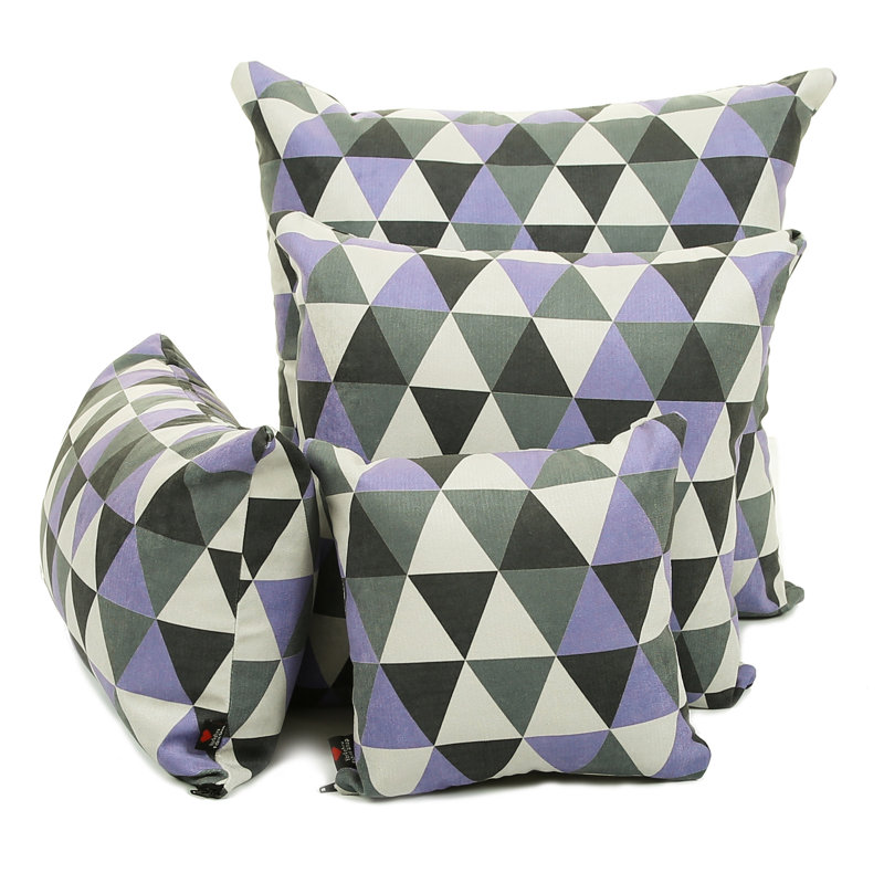 Migrati Geometric Square Cushion, Large, Purple