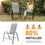 Chaises de salle à manger d'extérieur empilables (ensemble de 4)-388223603