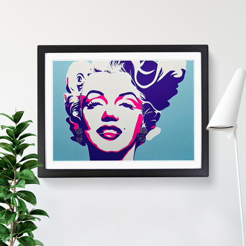 Pop Marilyn Monroe Vol.6 Abstract - Framed Print, 34cm H x 46cm W x 2cm D, Black