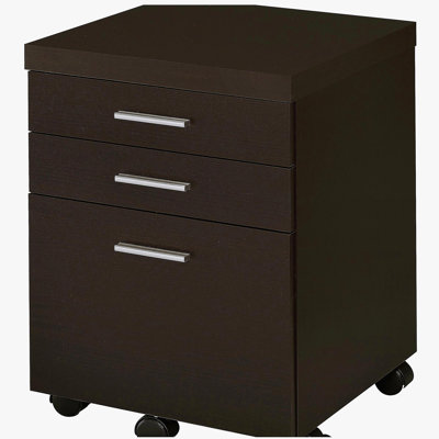 Cappuccino 3-Drawer File Cabinet
