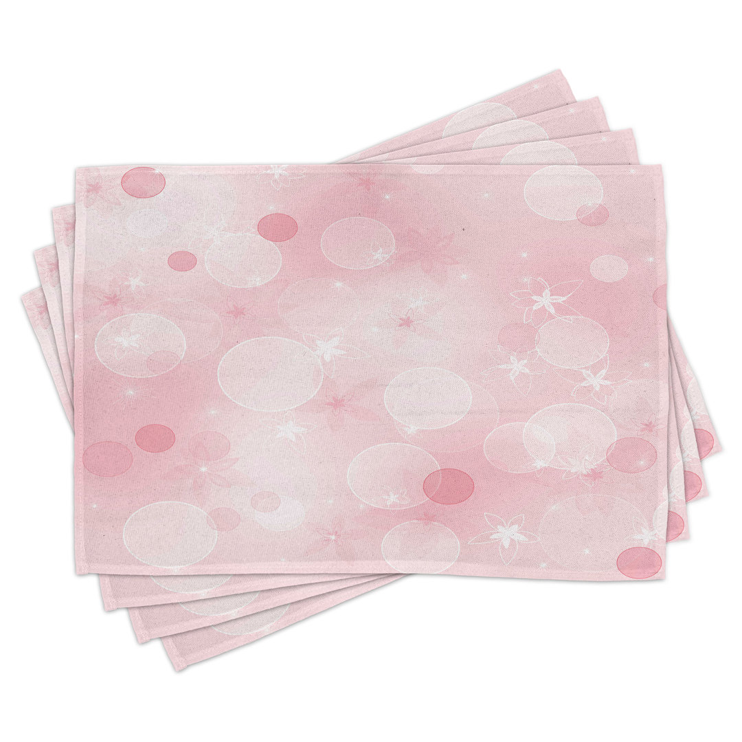 Platzmatten, Floral Hazy Spots, Floral, Hellrosa