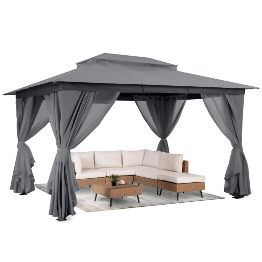 Pavillon de jardin portatif en métal x P 10 pi