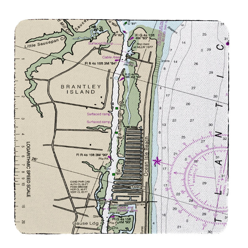 Île de mer, sous-verre nc