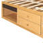 King Bed Frame with Storage Drawers, No Headboard Platform Bed, Pet-Friendly Design, No Box Spring Needed, Modern Minimalist Style-Natural