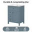 Meuble-lavabo moderne Avery 24 po bleu-gris avec 3 tiroirs et tablettes ajustables