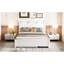 Grand lit plateforme blanc avec lit gigogne simple TG et 2 tiroirs spacieux sous le lit - Créez un espace de rangement supplémentaire dans votre chambre à coucher offrant une offre de confort durable-1024371152