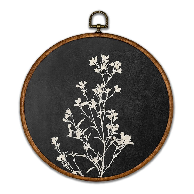 Boho, art mural rond floral