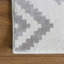 Tapis décoratif blanche à motifs géométriques Nina-32240193